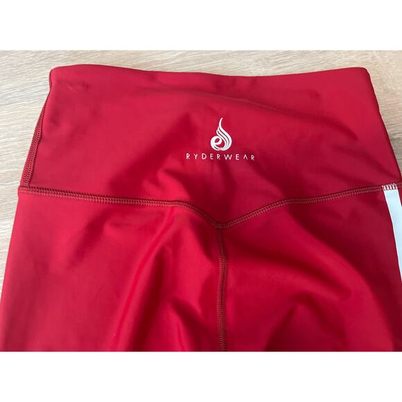 RYDERWEAR STRIDE HIGH WAISTED LEGGINGS - RED Size Small - Picture 8 of 10